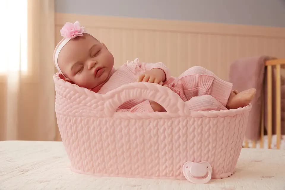 Baby born Real Hand-Painted, Realistic Reborn Baby Doll Girl - Fair, Closed Eyes, the Rest is a Surprise - Ages 3+