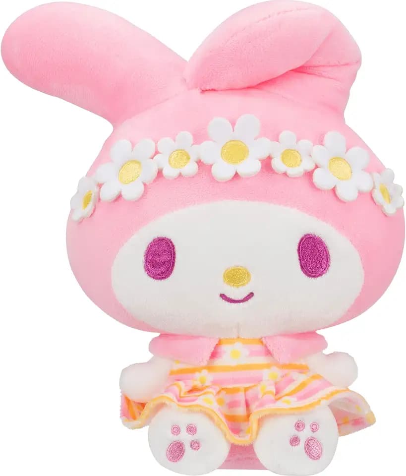 Jazwares Hello Kitty® and Friends - 8-Inch My Melody™ Pastel Florals Plush - Officially Licensed Sanrio® Product from Ages 6+