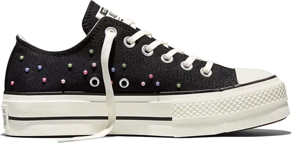 Converse Women's Chuck Taylor All Star Lift Platform Mini Studs Low Top Sneaker