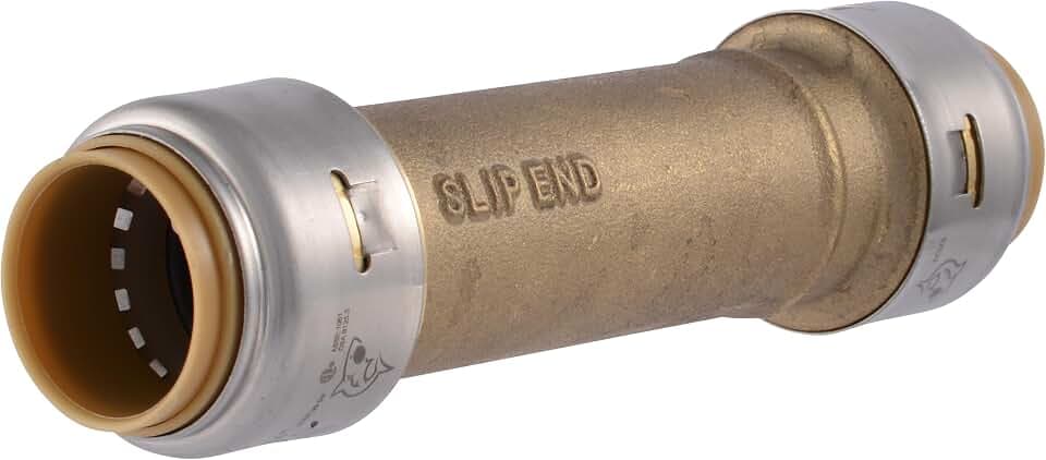 SharkBite Max 3/4 Zoll Gleitkupplung Push to Connect Messing Sanitärarmatur PEX Rohr Kupfer CPVC PE-RT HDPE UR3016A