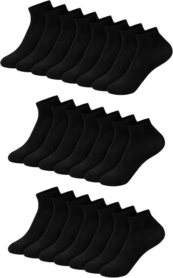 Hanes Boys' Ankle Socks for Boys - Super Value 22-pack Quarter Socks - Lightweight Comfort - No Slip Fit Ez Sort
