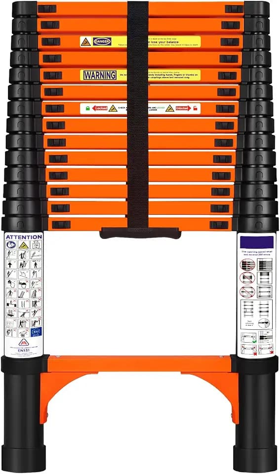 14.5FT Telescoping Extension Ladder for Home Attic Outdoor