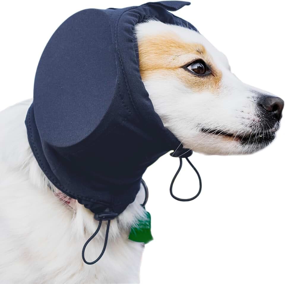 Hunde-Ohrenschützer, Lärmschutz, 32-dB-Rauschunterdrückung, für Gehörschutz im Flugzeug, Feuerwerk, Reisen, Donner (S, Blau)