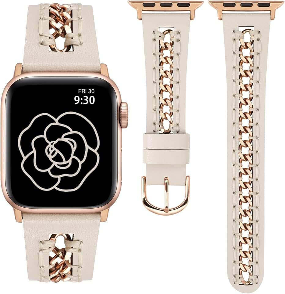 TOYOUTHS Lederarmbänder für Apple Watch Armband 42/41/40/38/44/45/46/49mm