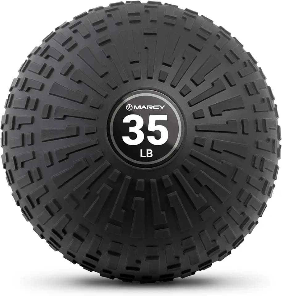 MARCY Slam Ball 10 to 50 lbs, Non-Bounce Medicine Ball with Textured Grip