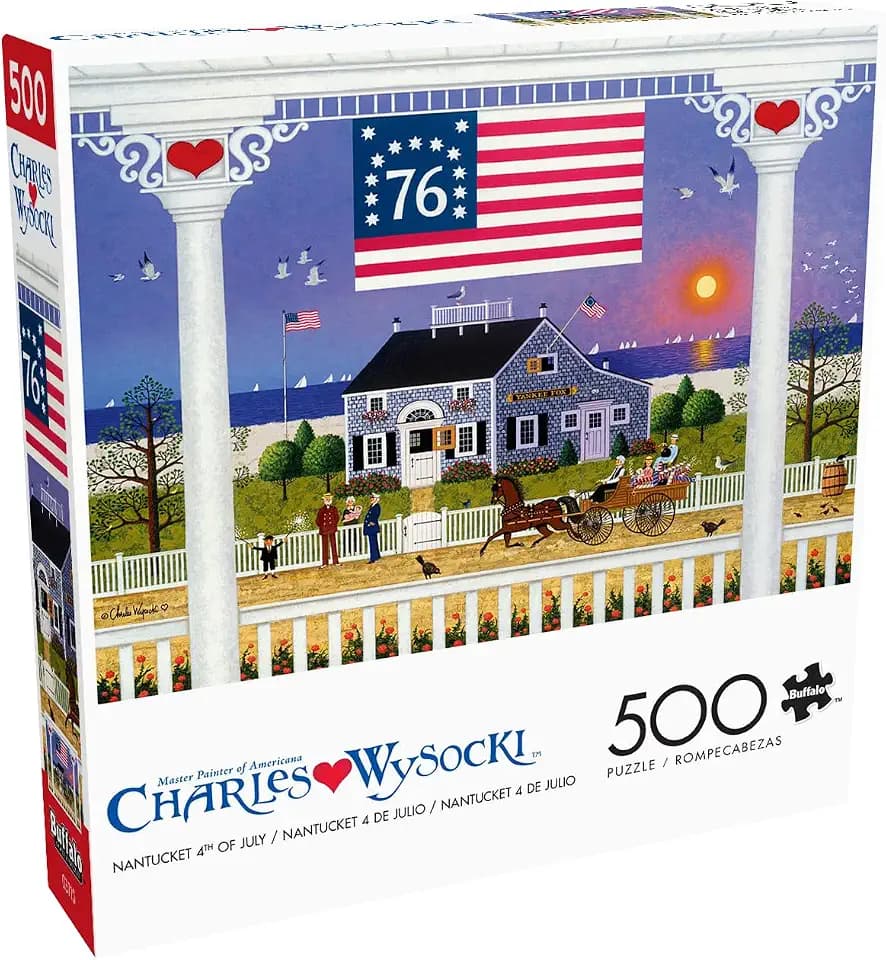 Buffalo Games Charles Wysocki Nantucket 500 Piece Jigsaw Puzzles for Adults