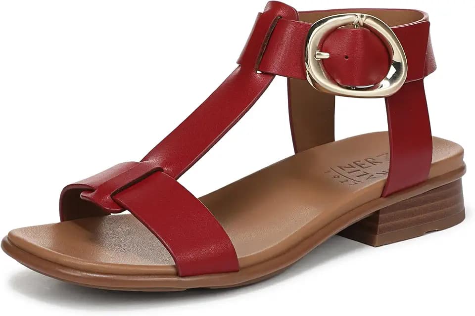 Naturalizer Women's Brandy T-Strap Buckled Sandal