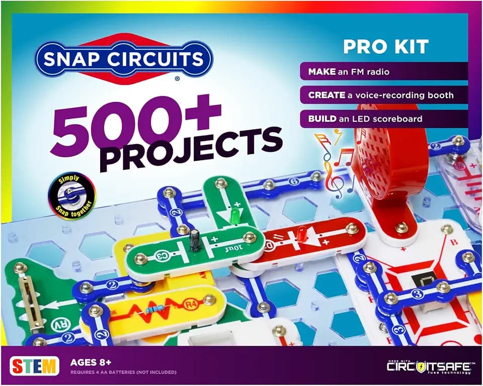 SNAP CIRCUITSPro SC-500 STEM Electronics Kit, 500+ Projects, Ages 8+