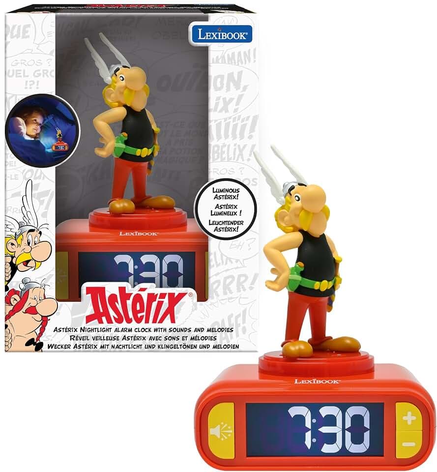 Lexibook, Asterix, Nachtlicht-Wecker, RL800AX2 | Klänge und Melodien, LCD-Display mit Hintergrundbeleuchtung, Leuchtend, Schlummerfunktion