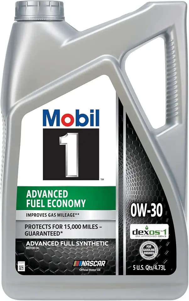 Mobil 1 Advanced Fuel Economy Full Synthetic Motor Oil 0W-30, 5 Quart