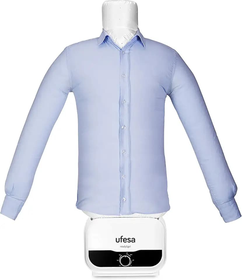 Ufesa SV1200 Automatischer Hemdenbügler, Bügelpuppe, Bügelautomat für Hemden, Blusen un T-Shirts, Beseitigt Falten und neutralisiert Gerüche, einstellbare Größen,Timer ab 30 min bis zu 3 Std, 1200W