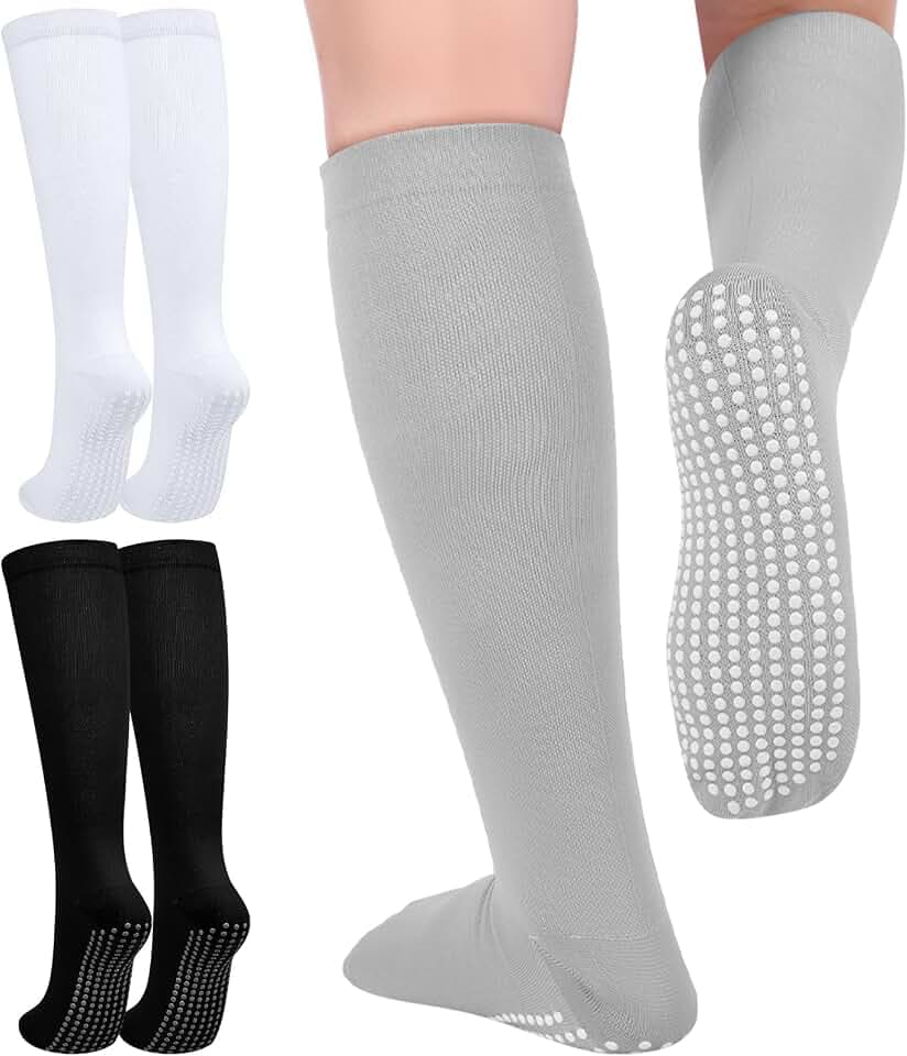 3 Pair Non Slip Compression Socks Women Men