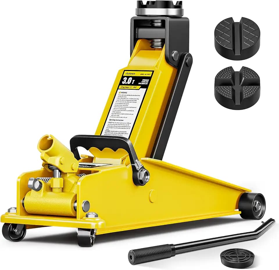 AUTOWN Heavy Duty 3 Ton Floor Jack, Hydraulic Car Jack with Quick Lift Pump