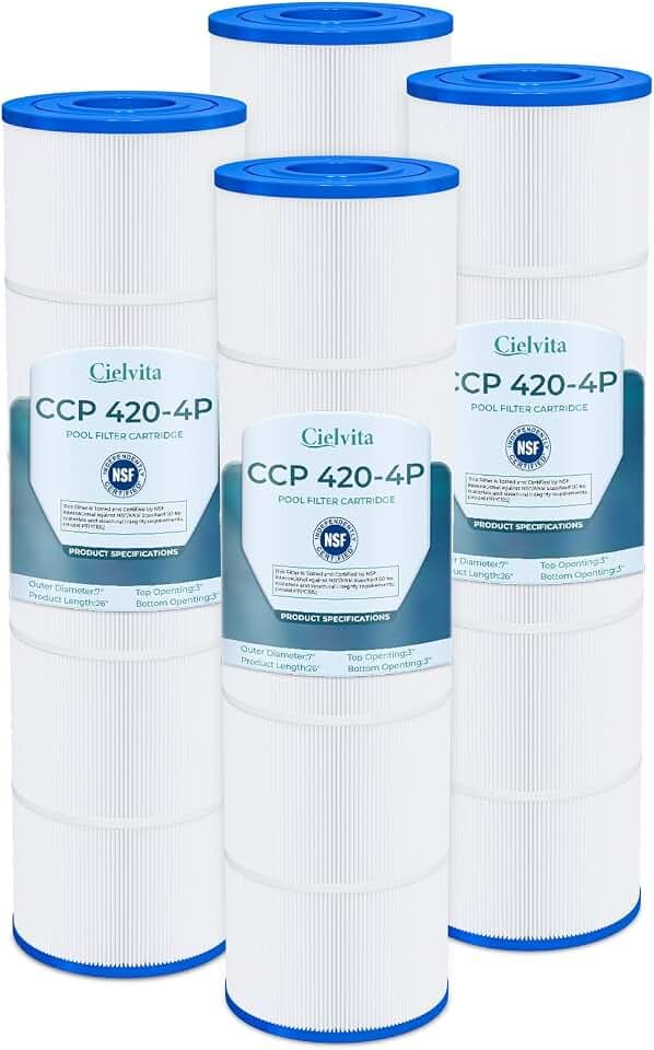 Cielvita CCP420 Pool Filter 4 Pack for Pentair Clean and Clear Plus 420