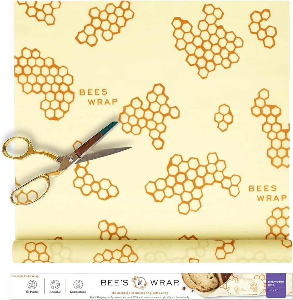 Bee's Wrap Beeswax Wrap Roll, 14 x 53 in - Honeycomb
