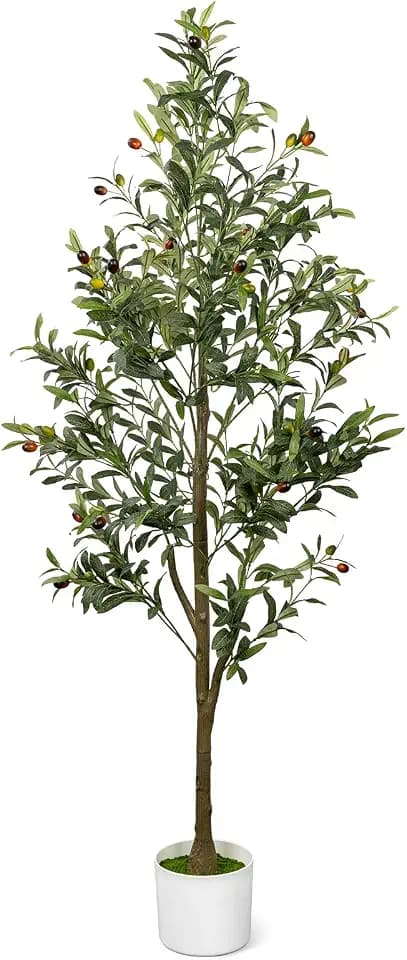 5FT Artificial Olive Tree Indoor Tall Faux with Planter