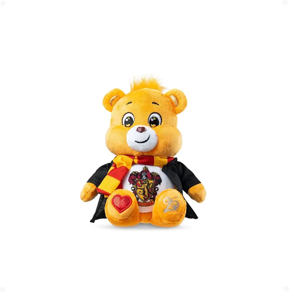 Harry Potter x Care Bears - 8 Inch Plush - Soft, Huggable Plushie, Stuffed Animal for Girls and Boys, Ages 4+, Gryffindor House Tenderheart Bear