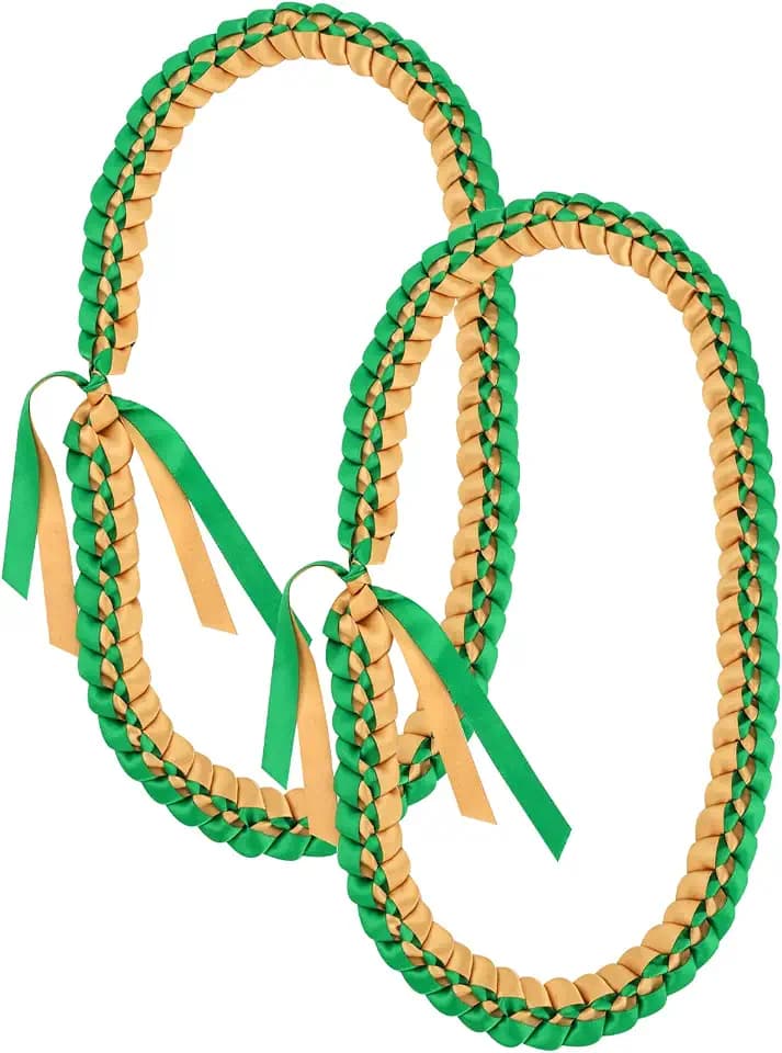 TFTAFAN Graduation Leis - Ribbon Lei Necklace for 2026 Graduation Parties - Braided Necklace Gift Accessories for Women & Men