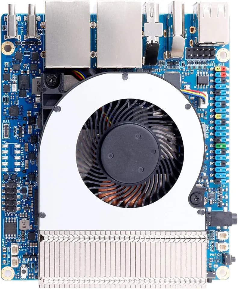 Orange Pi 6 Plus 16GB RAM LPDDR5 12 Core 64 Bit Single Board Computer, CIX SoC 45TOPS AI NPU Mini PC Run Linux, Android, Windows, ROS2 OS with Heat Dissipation Assembly with Cooling Fan