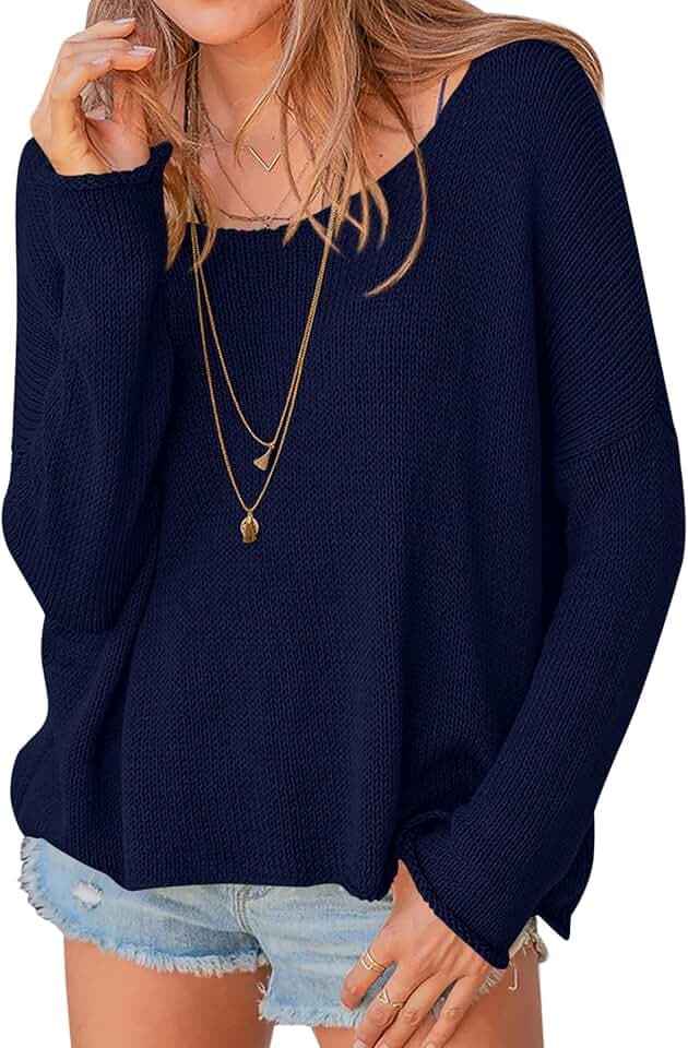 PRETTYGARDEN Women Long Sleeve Scoop Neck Oversized Sweaters