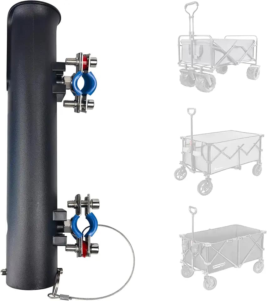 Rod Holders - Ideal for Wagons, Gardening Wagons, Gorillas and Campers, Golf carts. Clip-on mounting.