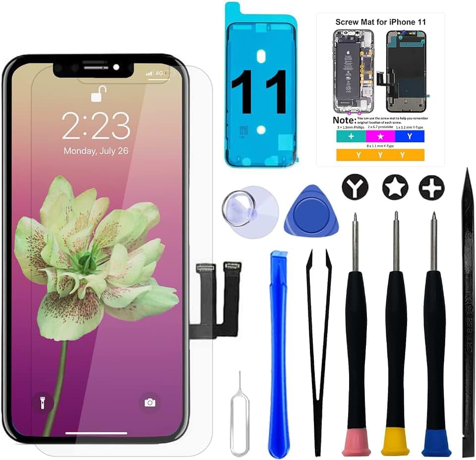 Display für iPhone 11 6,1" FHD COF LCD Touch Bildschirm Ersatz Reparaturset