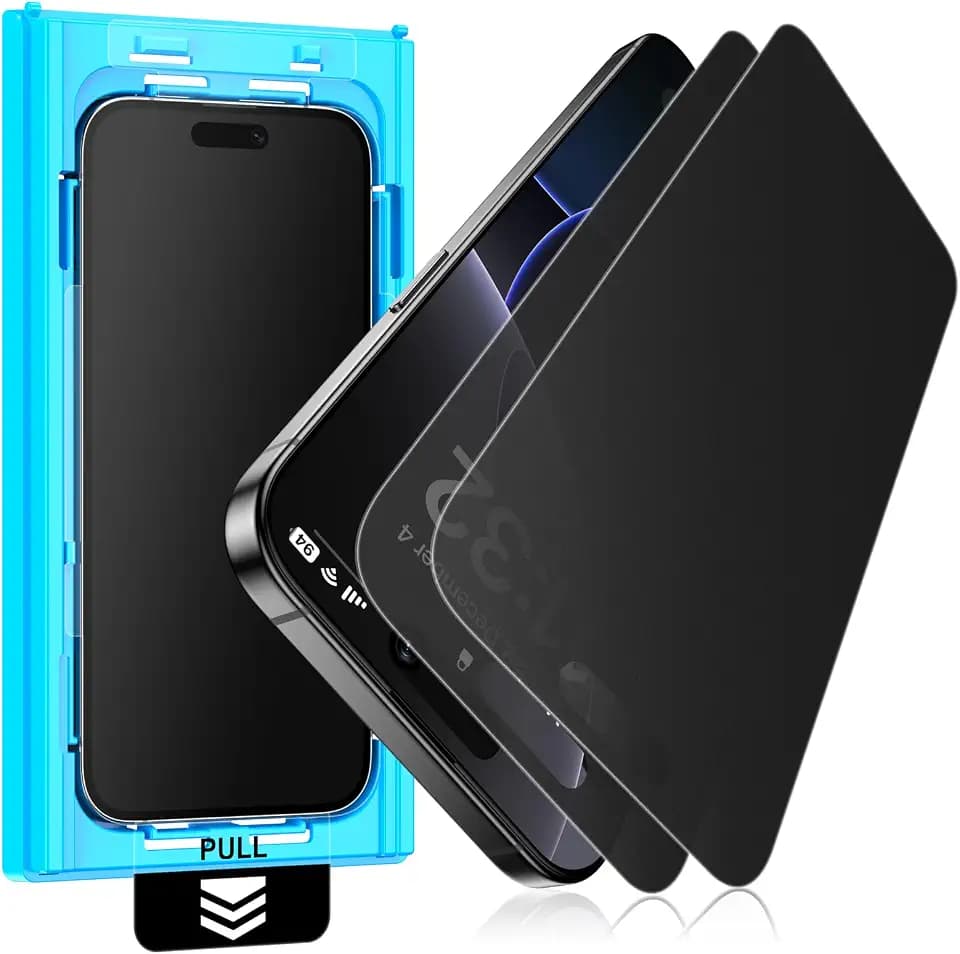 Mothca 2 Pack Matte Privacy Screen Protector for iPhone 17 Pro Max/iPhone 16 Pro Max 6.9-inch [Auto Fit Box Dust-Free] Anti Spy Anti-Glare Anti-Fingerprint Full Coverage Protection Tempered Glass