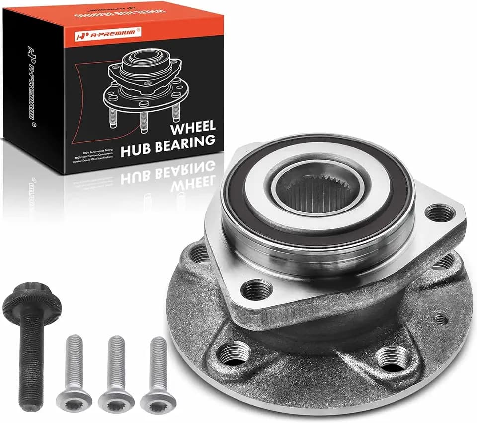 A-Premium Wheel Bearing and Hub Assembly Compatible with Audi, Volkswagen
