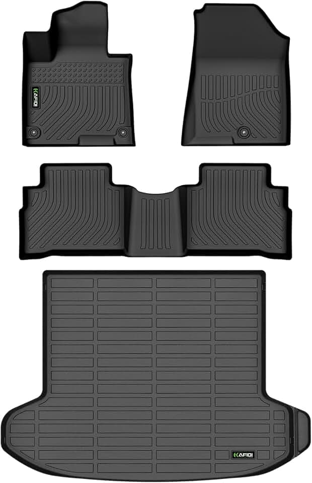 Allwetter Fußmatten & Cargo Liner Set Custom für Kia Sportage 2023 (Nicht Hybrid) - Schwarz