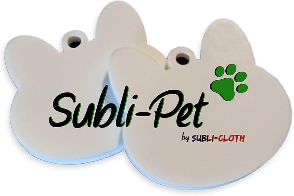 Subli-Pet Customizable Sublimation Acrylic Blank Pet Tag Cat Design Pack x 20 Units