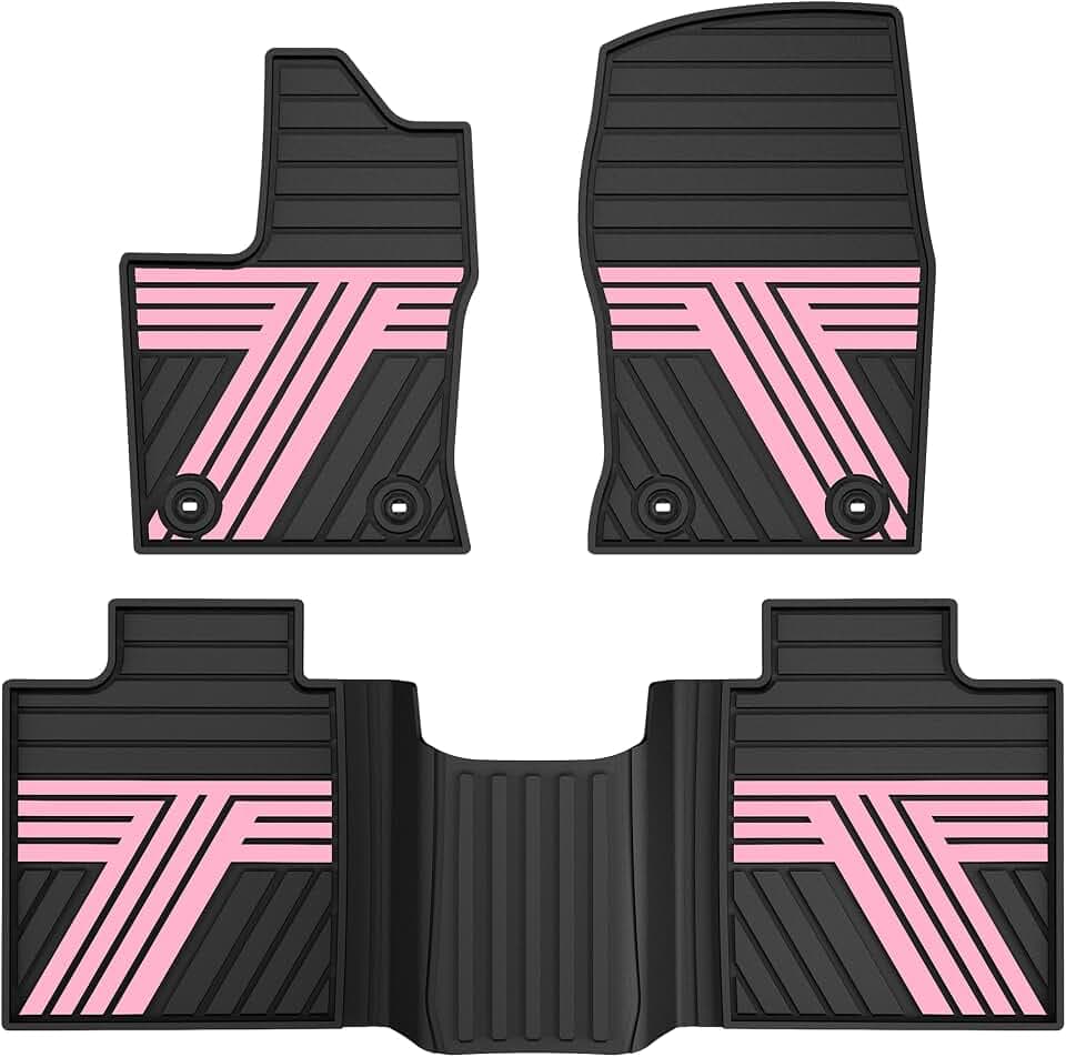 Multi-Color Floor Mats for Toyota Tundra 2022-2026 CrewMax, Blossom Pink