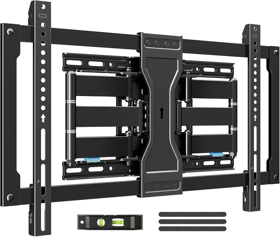 MOUNTUP Ultra Slim TV Wall Mount for Most 37-90 inch TVs, 1.1" Thin Low Profile Full Motion TV Mount Bracket, Dual Swivel Articulating Arms with Tilt, Fits 16" Studs, Max VESA 600x400mm Holds 132lbs