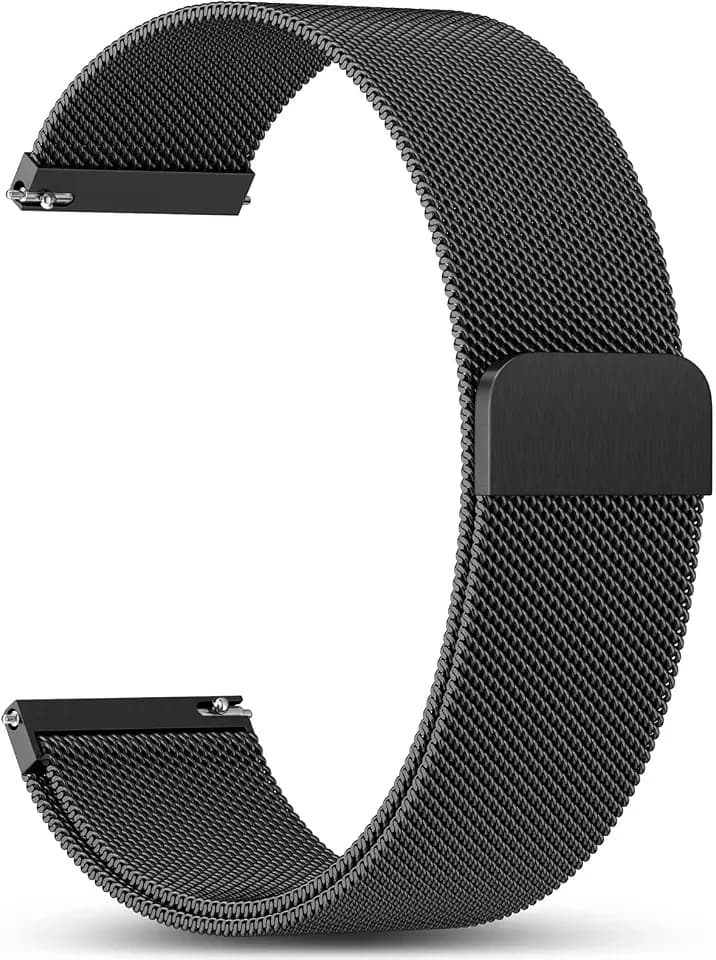 GEAK 18mm 20mm 22mm Metal Watch Band Compatible with Garmin Vivoactive 5 Watch Bands, Vivoactive 6/3/Venu 3S/2S, Quick Release Stainless Steel Milanese Loop Mesh Strap for Venu 3/Venu 2 Men Women