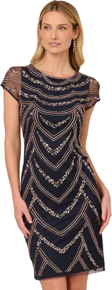 Adrianna Papell Women's Beaded Cocktail Dress