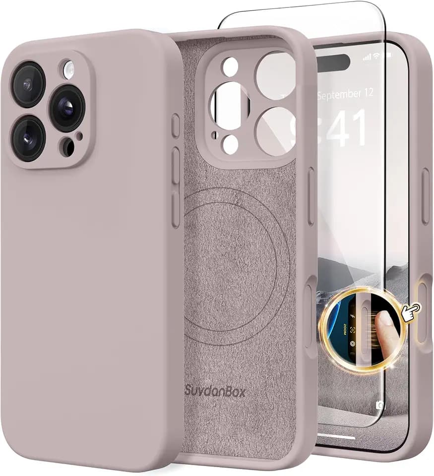 Magnetic for iPhone 16 Pro Case Silicone Hazel