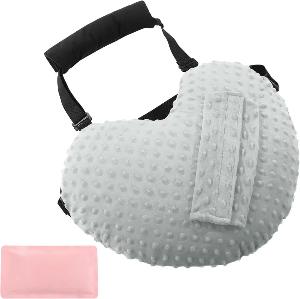 BALAPET Adjustable Heart Surgery Pillow for Heart Surgery Recovery, Gifts for Chest Surgery Recovery, Soft Plush Seat Belt Pillow Post Surgery with Pocket, Seat Belt Pillows for Post-Surgery(Gray)