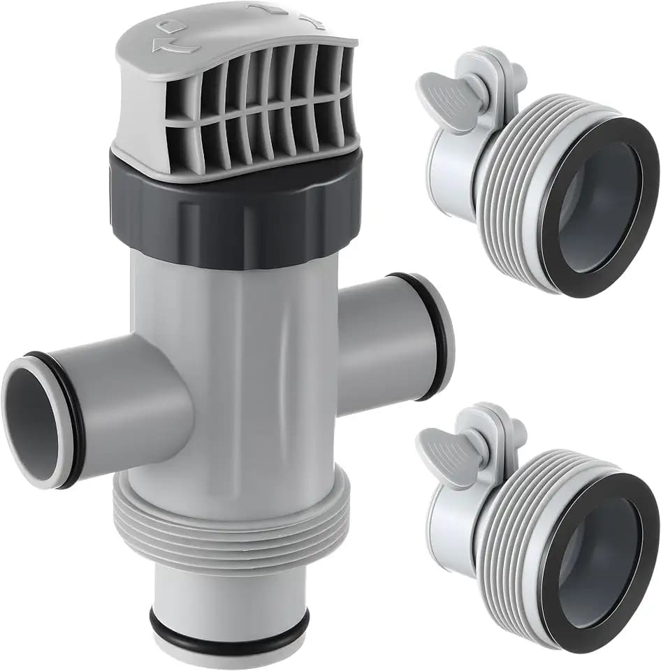 Dual Split Hose Plunger Pool Part Conversion Adapter Compatible with Intex