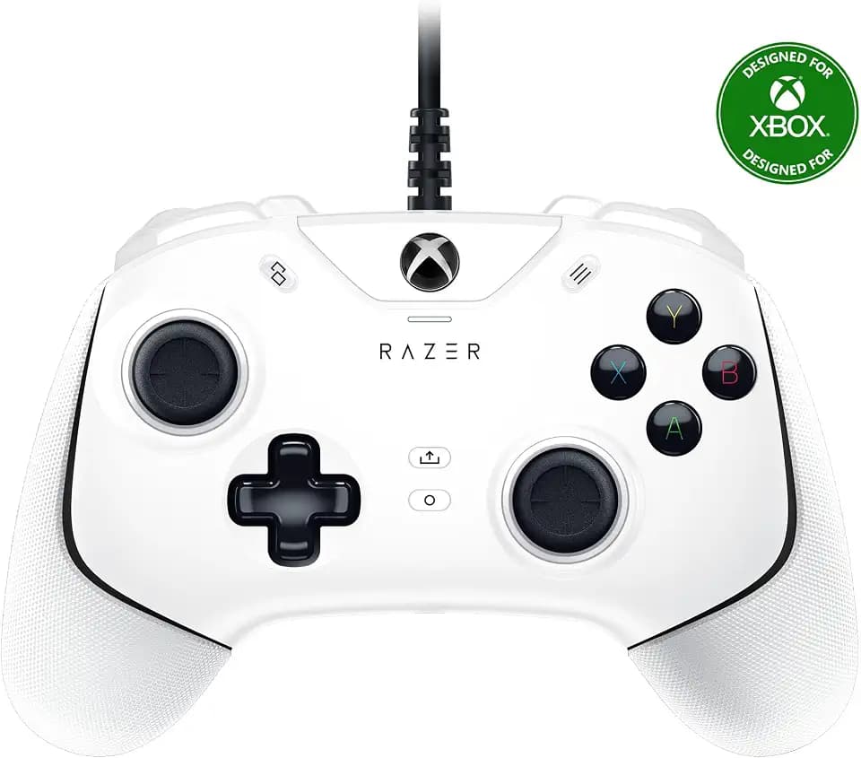 Razer Wolverine V2 Wired Gaming Controller for Xbox Series X|S, Xbox One, PC: Remappable Front-Facing Buttons - Mecha-Tactile Action Buttons and D-Pad - Trigger Stop-Switches - White