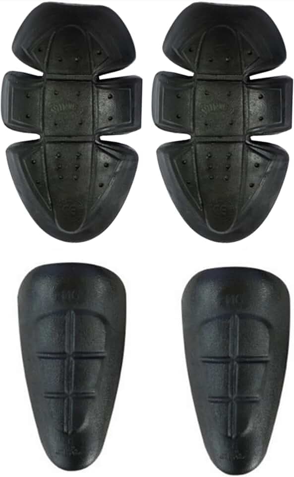 Motorcycle Protective Pads, CE Level 1 Armour Inserts for Jeans Trousers, 4 Pieces