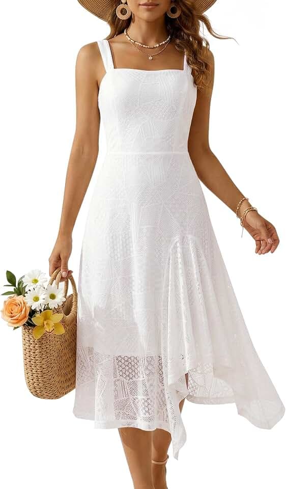 Aupuls Sleeveless Boho Beach Dresses Flowy Sun Dress for Women 2026 Western
