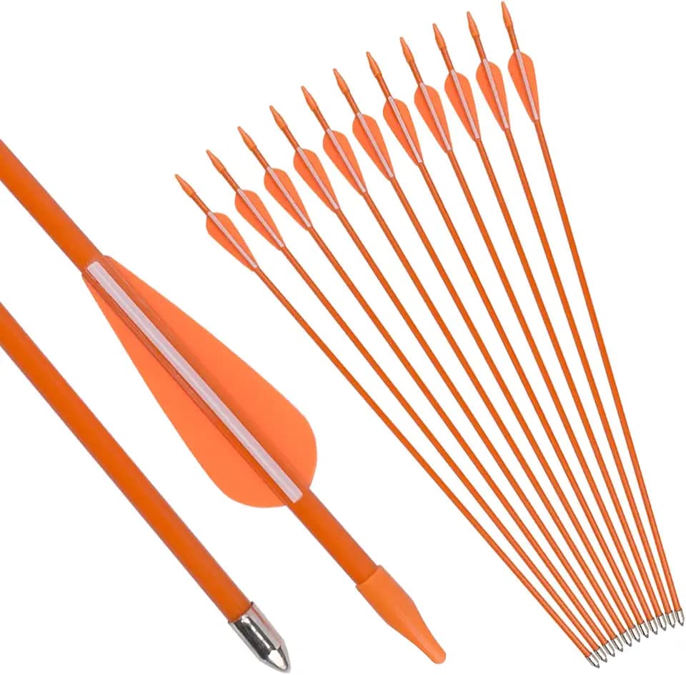 NIKA ARCHERY 24 26 28 30 Fiberglass Arrows for Youth Practise Recurvebow Compound Bow Shooting