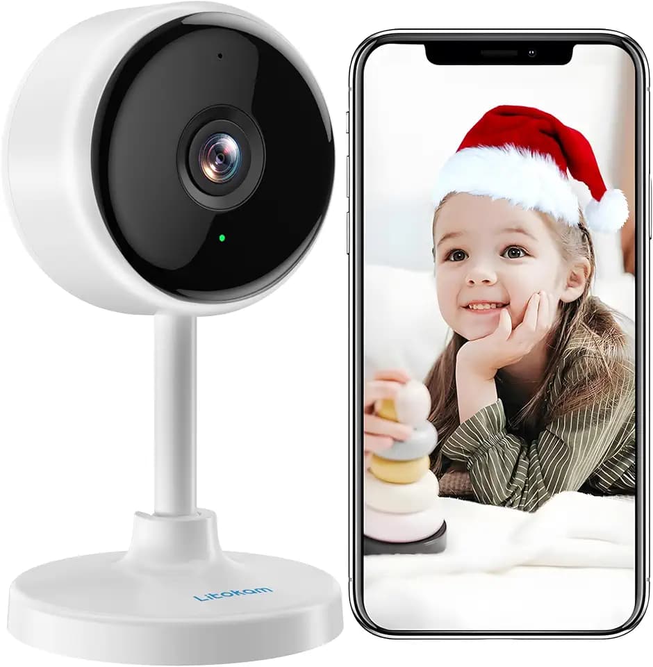 litokam Indoor Cameras for Home Security with Night Vision, Pet Cam with Phone App, Indoor Security Camera, Motion Detection, 2-Way Audio, WiFi Camara Home Cams 1080P