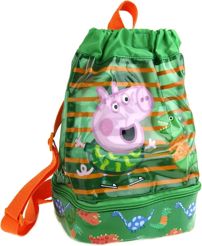 Peppa Pig George Wasserdichter Sportbeutel, für Kinderzimmer, Schwimmen, PE, grün (Grün) - MNCK13344