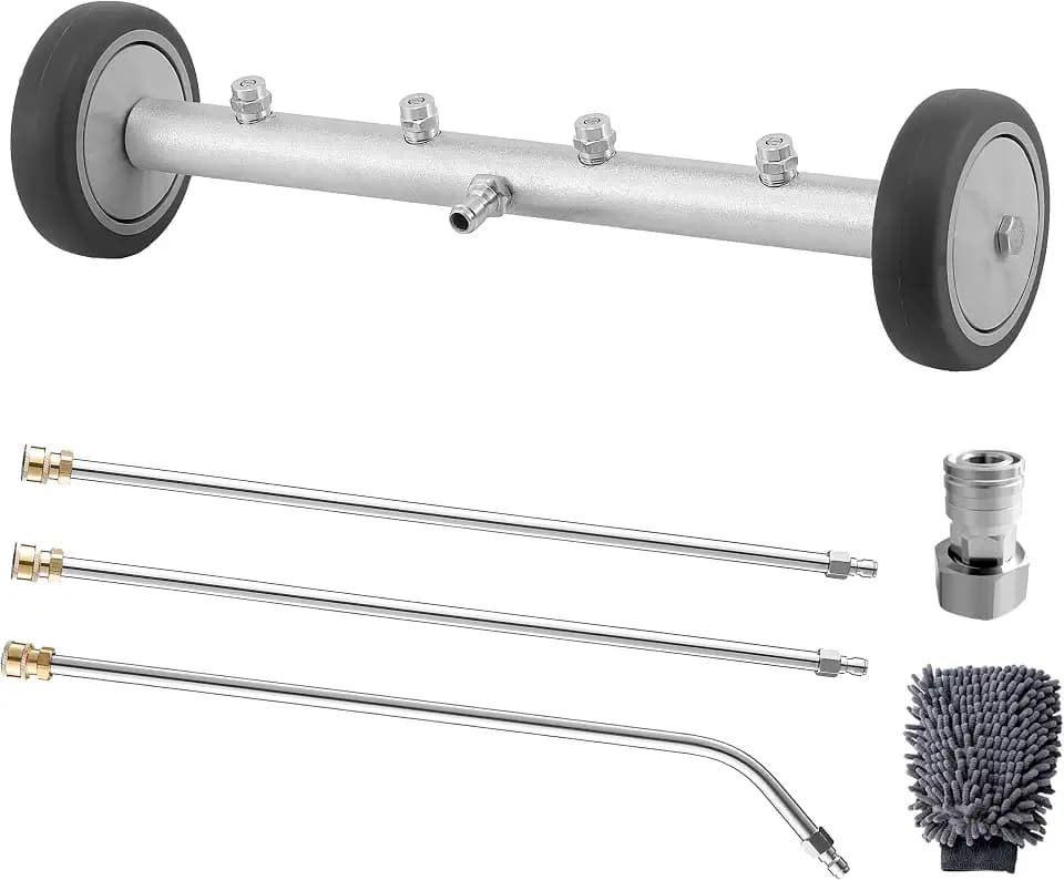M MINGLE 16 Inch Powerful Under Car Washer with Car Wash Mitt, 4000 PSI