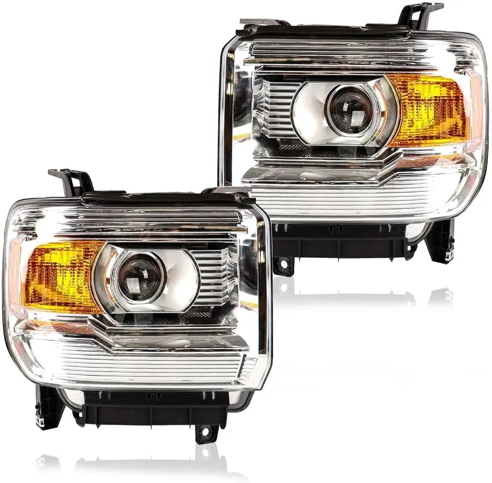 Headlights fits 2014-2019 GMC Sierra 1500 2500 3500 Base Denali SLE SLT