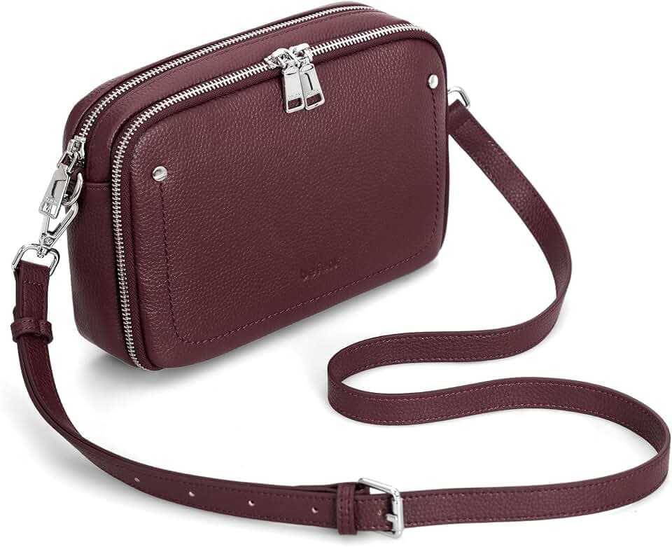 befen Genuine Leather Crossbody Bags for Women, RFID Leather Purses