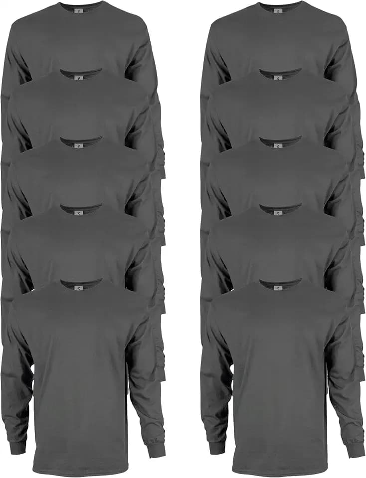 Gildan Adult Ultra Cotton Long Sleeve T-Shirt, Style G2400, Multipack