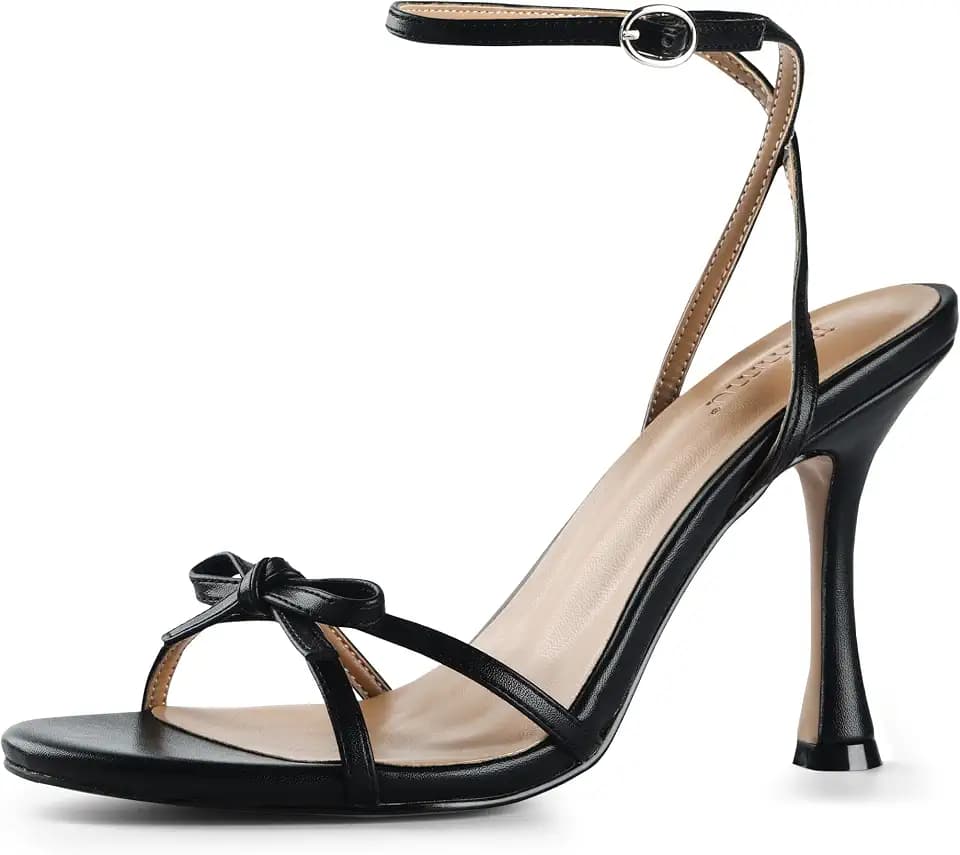 iiimmu Women's Bow Heels 4 IN Stiletto Heeled Sandals for Women