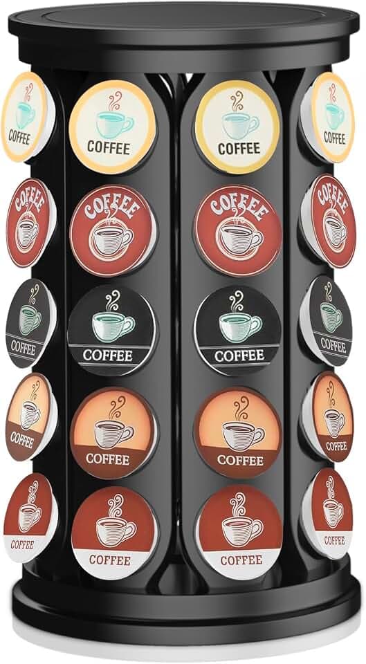 CEHNCEH K Cup Holder, Coffee Pods Holder with 40 K-Cup Pods (Black)