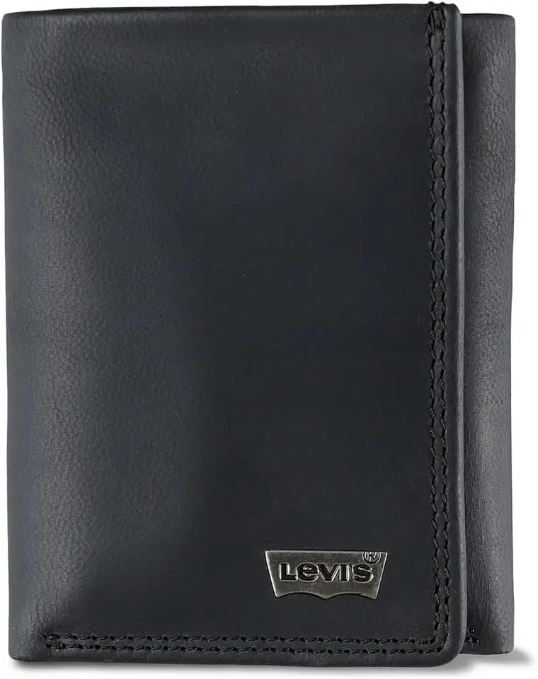 Levi's Men's Ornament Logo Trifold Wallet